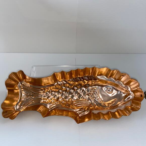 Vintage Fish Copper Mold Tin Samarius Shelton Conn. 12.5" American Made - Picture 2 of 4